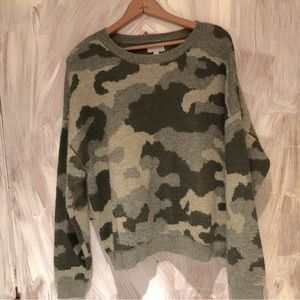 LUCKY BRAND Camo Pullover Sweater Size XL NWOT